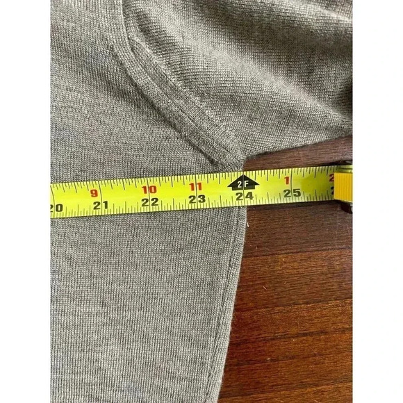 Vintage Tom James‎ Men's Polo Shirt Long Sleeve Size XXL Gray Wool Silk Cashmere - Picture 4 of 10